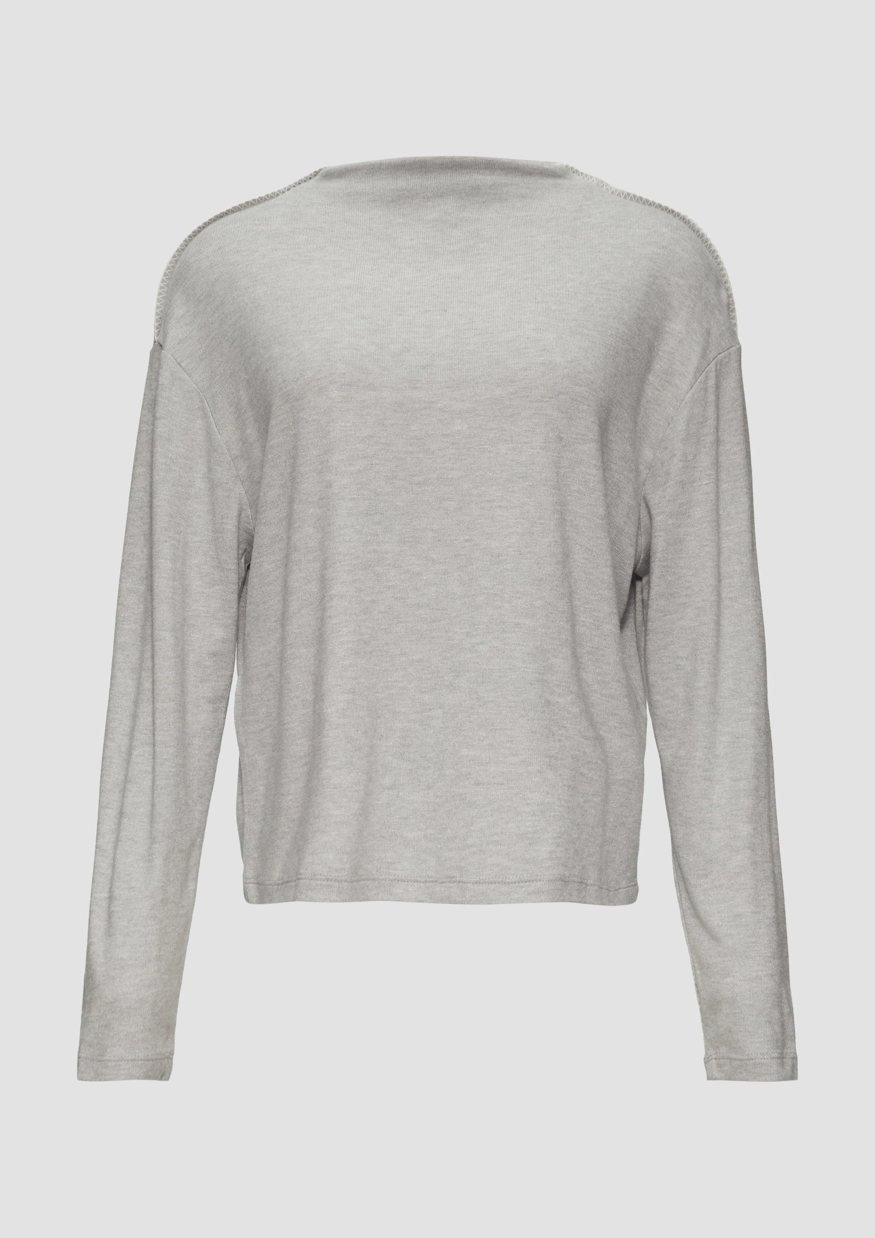 Long sleeve top made of brushed knit jersey