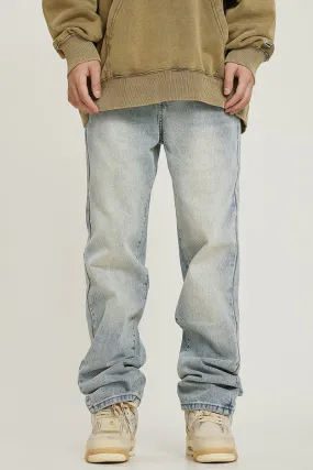 Loose Straight Washed Jeans