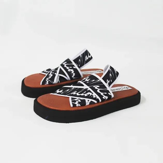 Loza Maleombho KING K 1-inch platform elastane sandals - back strap