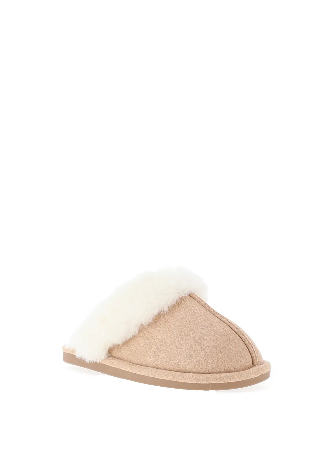 Lunar Elegance Margarita Memory Foam Slippers, Taupe