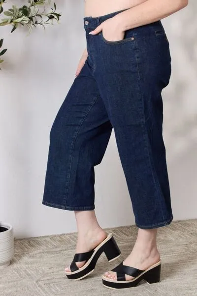 Lydia High Waist Cropped Wide Leg Jeans