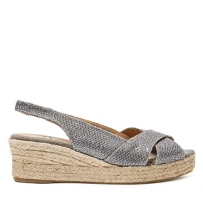 Mabel-S Women's Metallic Cotton Blend Wedge Espadrille