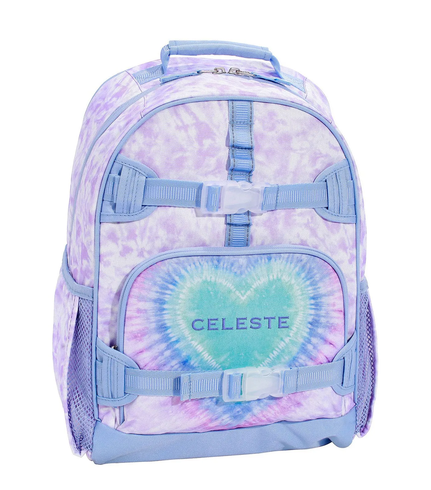 Mackenzie Lavender Heart Tie-Dye Backpacks, Large -> Lavender Heart Tie-Dye Backpacks by Mackenzie, Large.