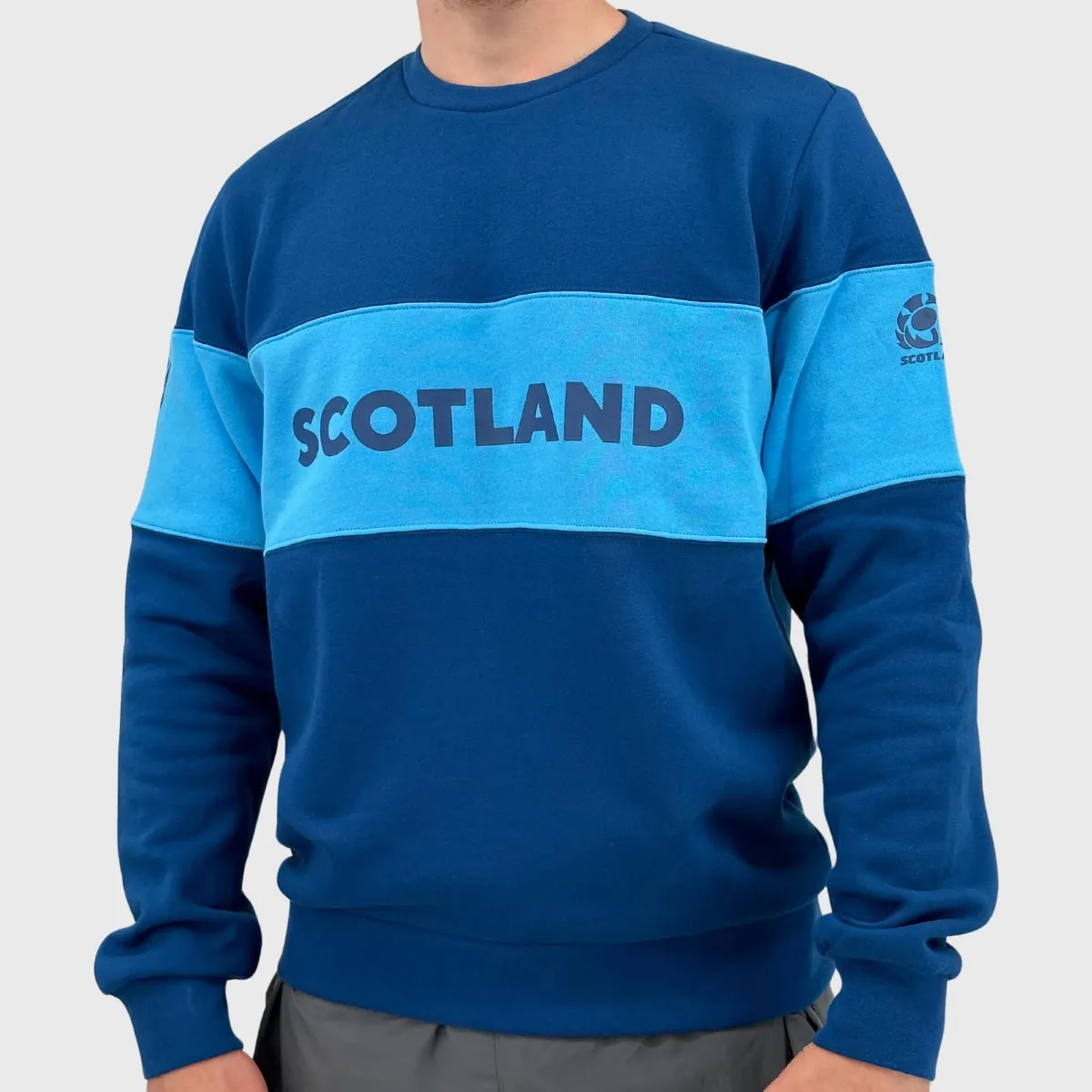 Macron Scotland Rugby Leisure Crew Sweatshirt Navy