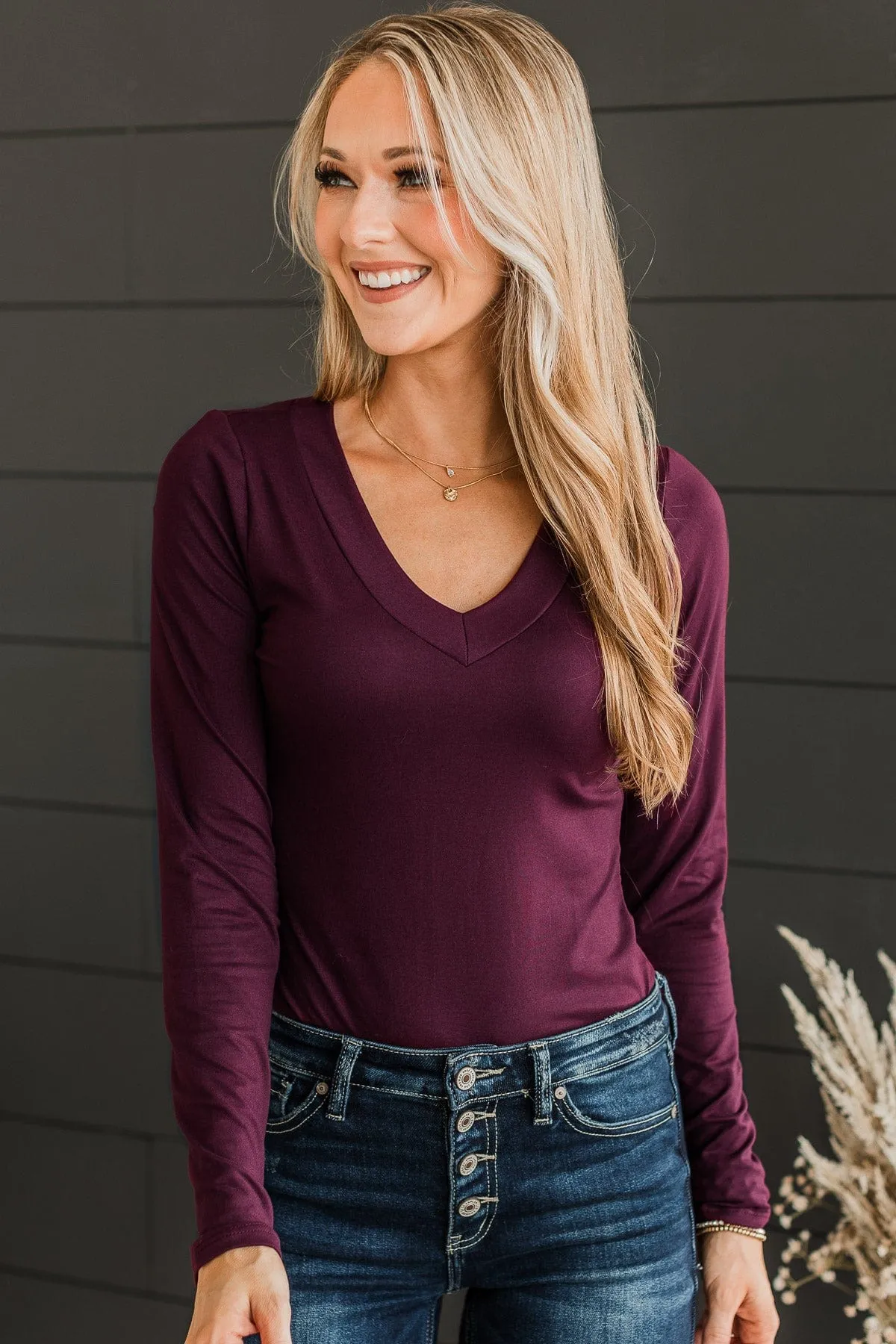 Plum Knit Bodysuit