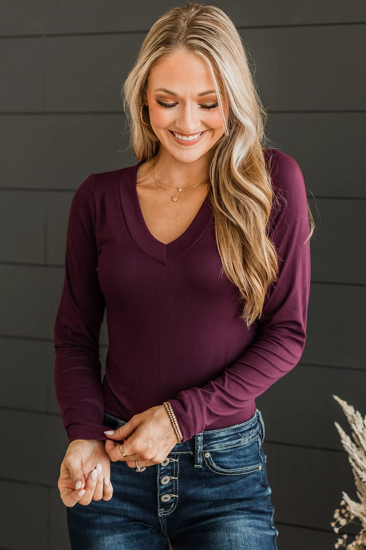 Plum Knit Bodysuit