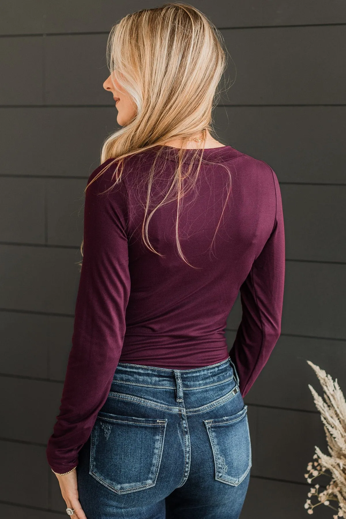 Plum Knit Bodysuit