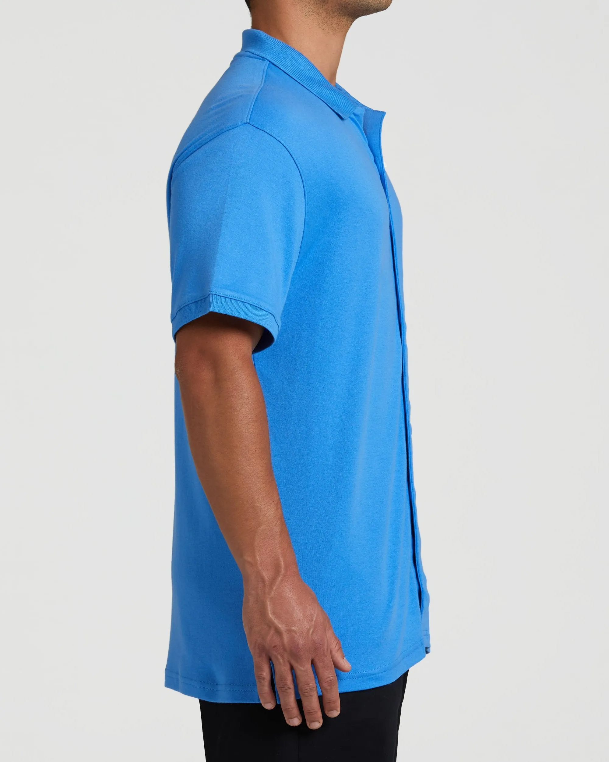 MagnaClick Cotton Polo (Mens) - Blue