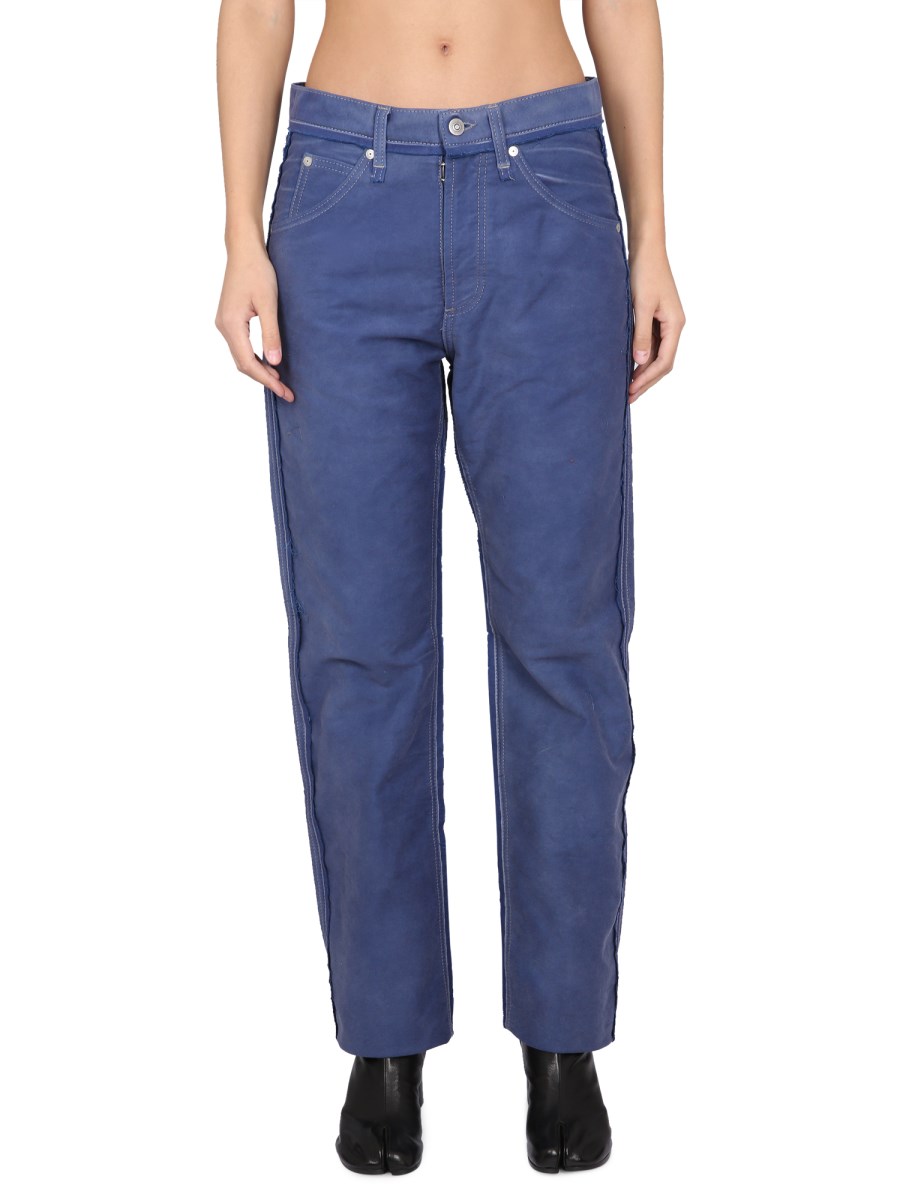 Maison Margiela Moleskin Jeans with Distressed Effect