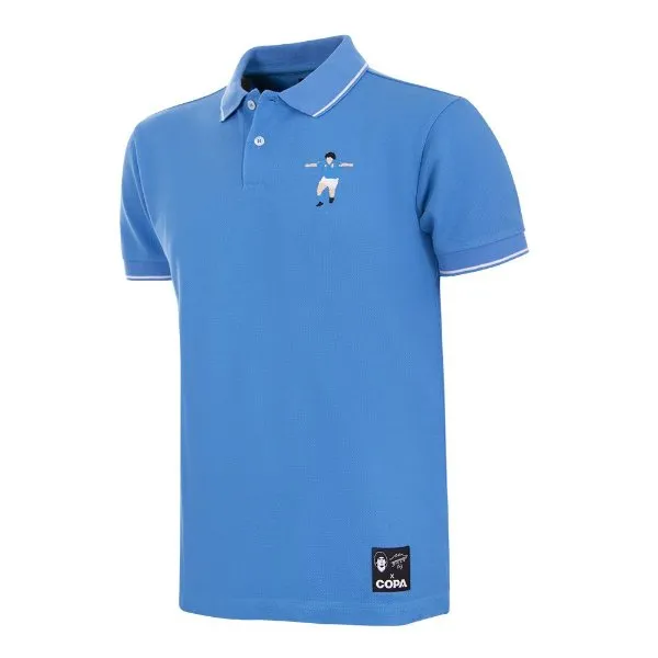 Maradona X COPA Napoli Embroidery Polo Shirt - Blue