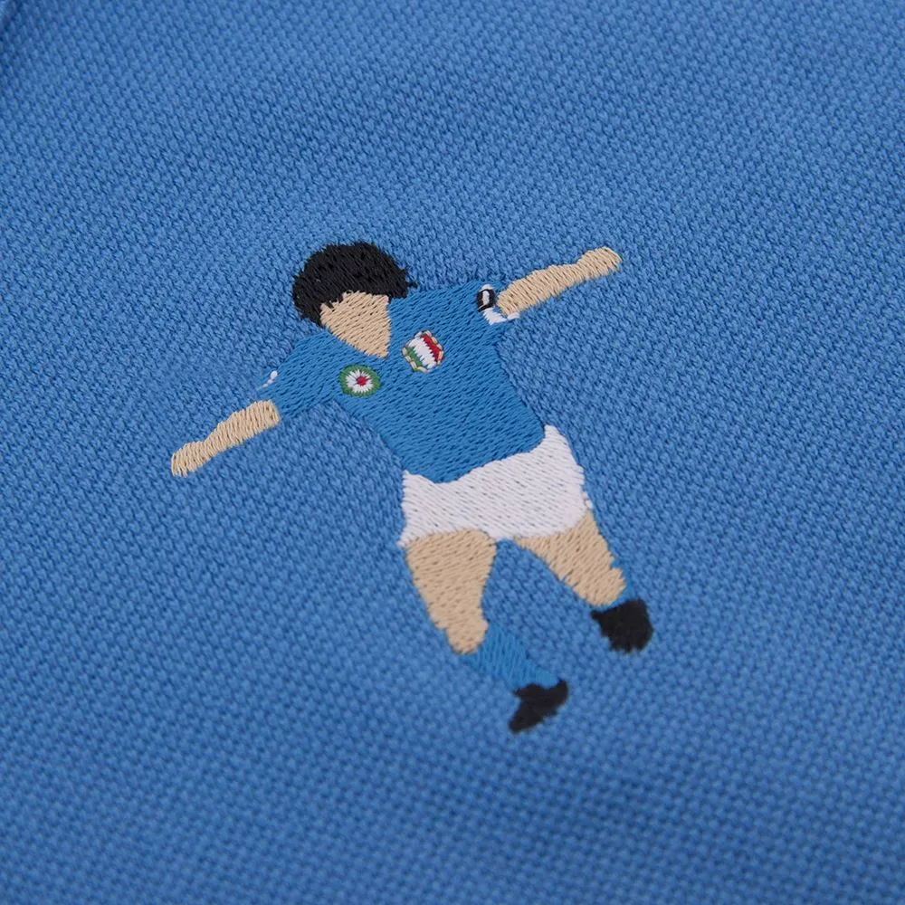 Maradona X COPA Napoli Embroidery Polo Shirt - Blue