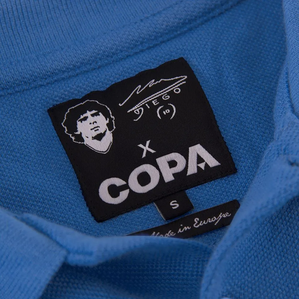 Maradona X COPA Napoli Embroidery Polo Shirt - Blue