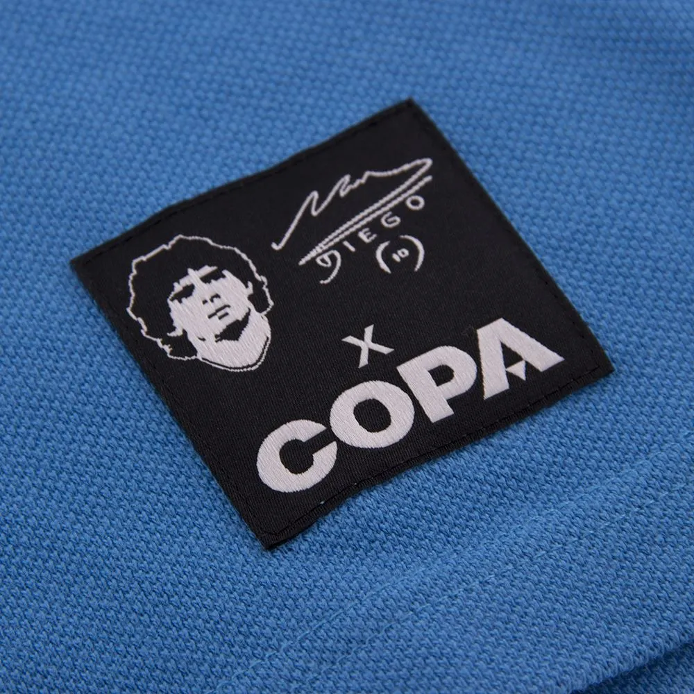 Maradona X COPA Napoli Embroidery Polo Shirt - Blue