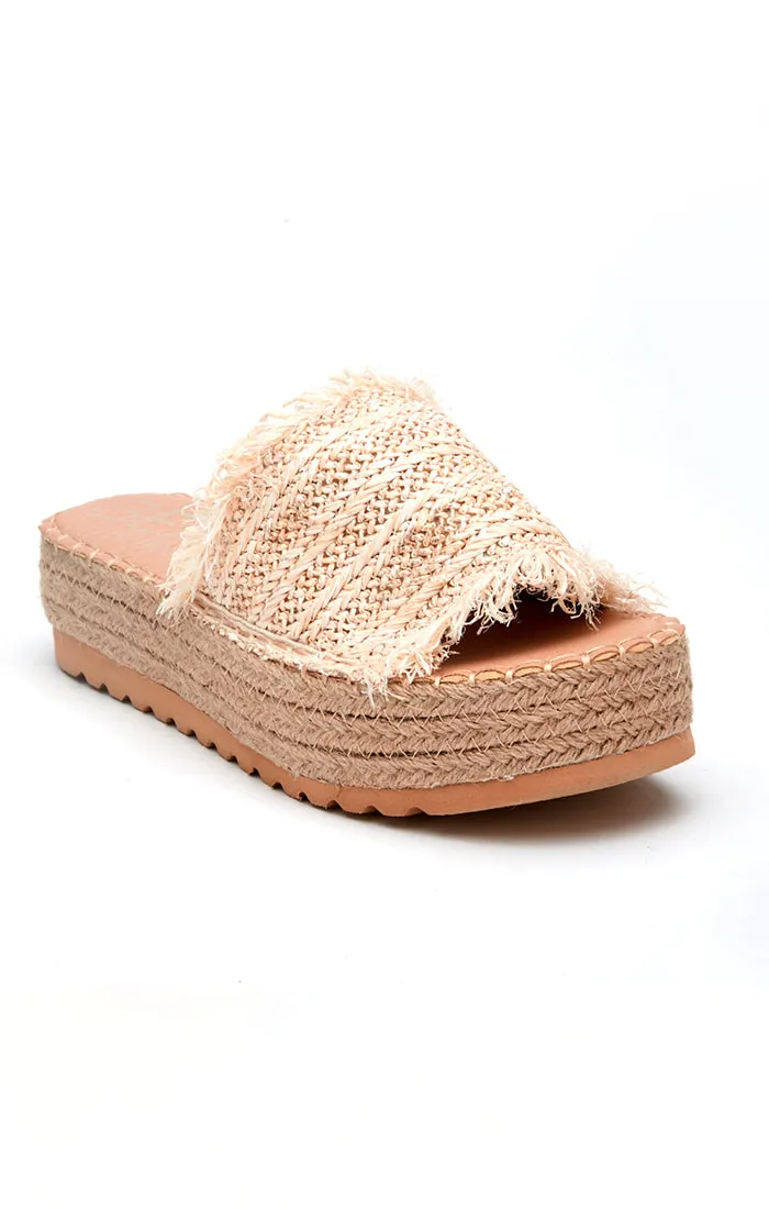 Matisse Seashell Platform Slides ~ Natural