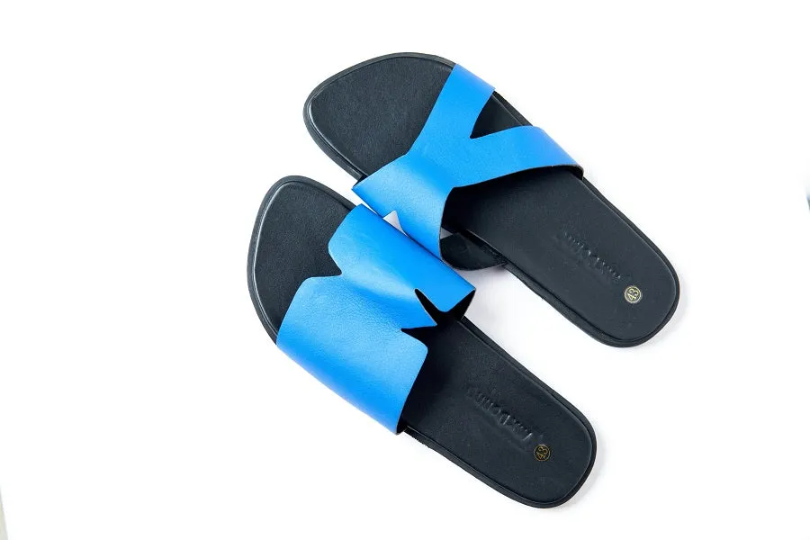 Blue Leather Sandals by Maxim