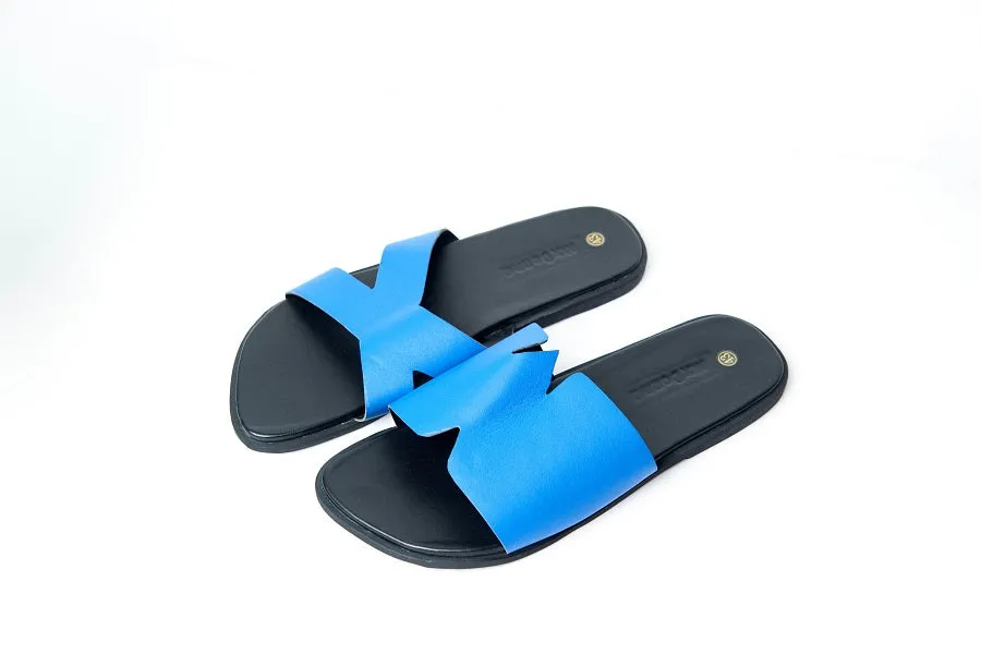 Blue Leather Sandals by Maxim