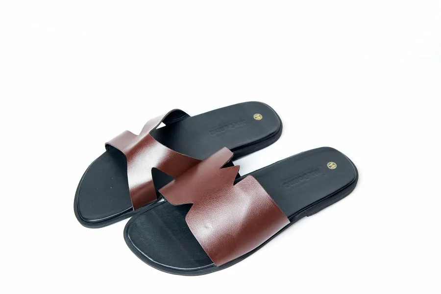 Brown Leather Sandal - Maxim