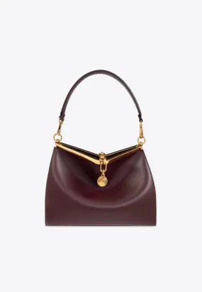 Medium Vela Leather Shoulder Bag