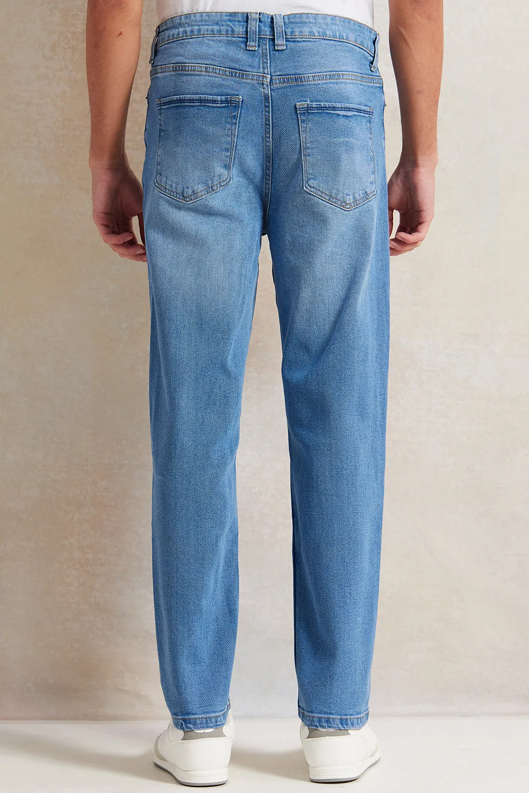 Men Blue Basic 5 Pocket Jeans