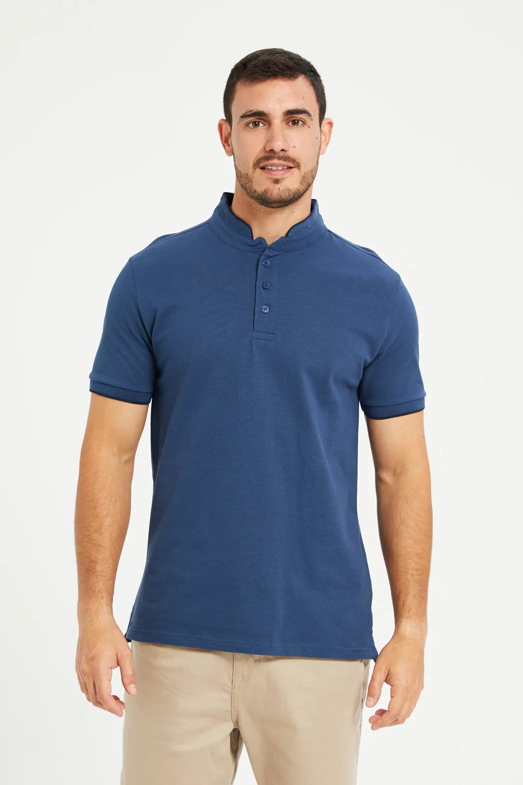 Men Blue Polo Shirt