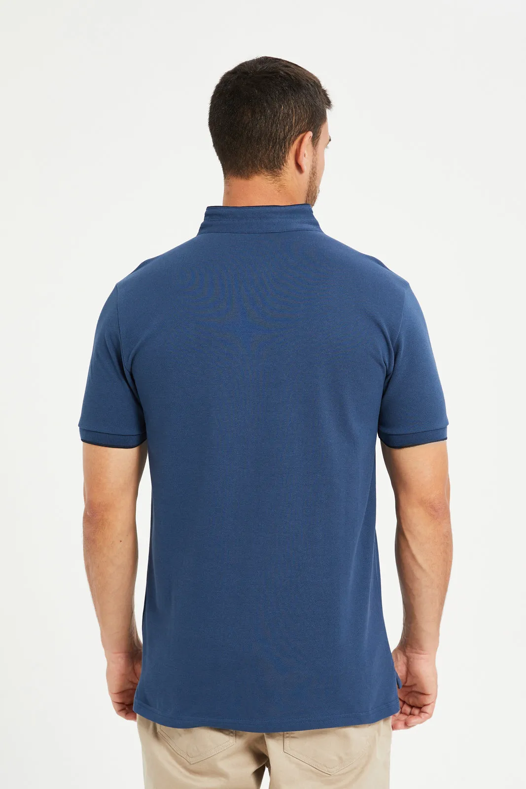 Men Blue Polo Shirt