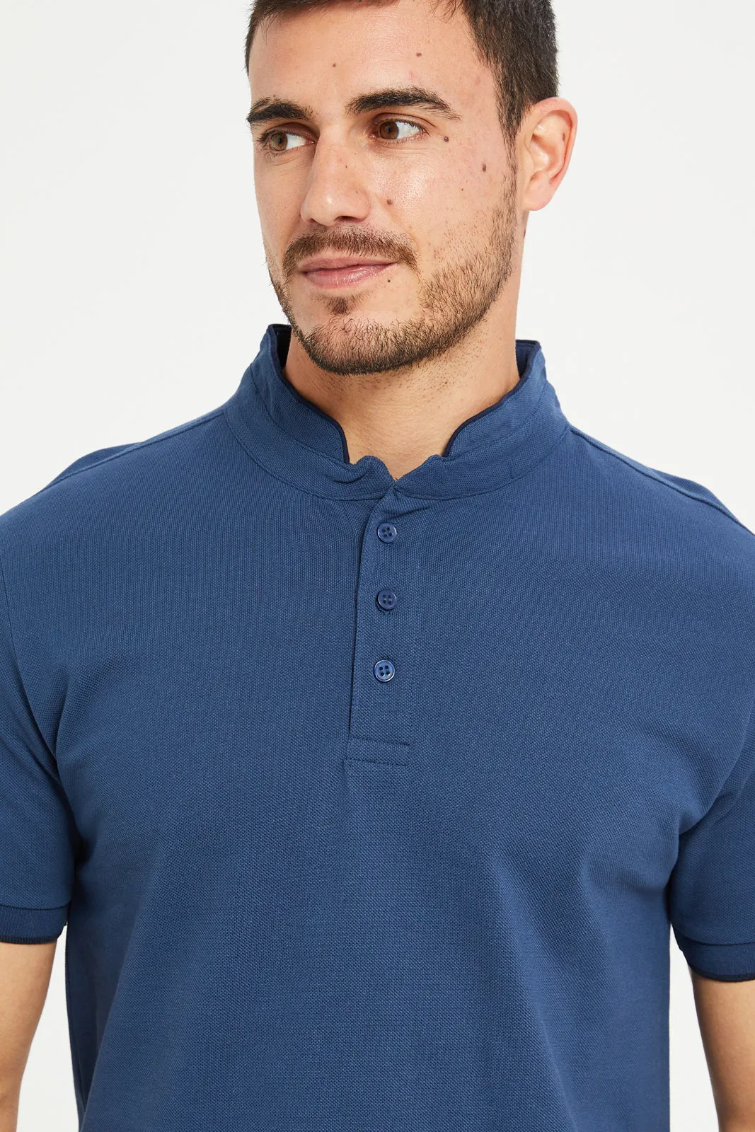 Men Blue Polo Shirt