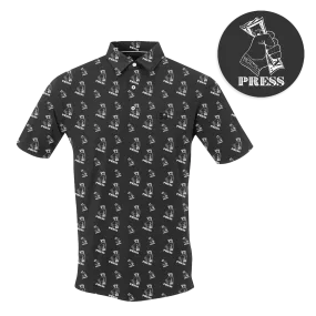 Men's Black Golf Polo Shirt