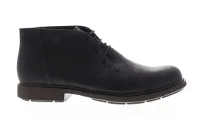 Mens Black Leather Lace Up Chukkas Boots