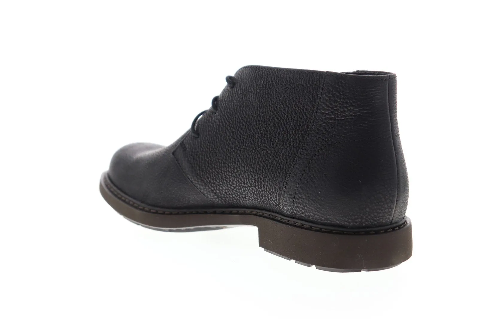 Mens Black Leather Lace Up Chukkas Boots