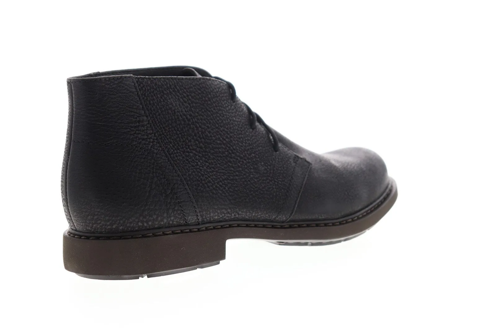 Mens Black Leather Lace Up Chukkas Boots