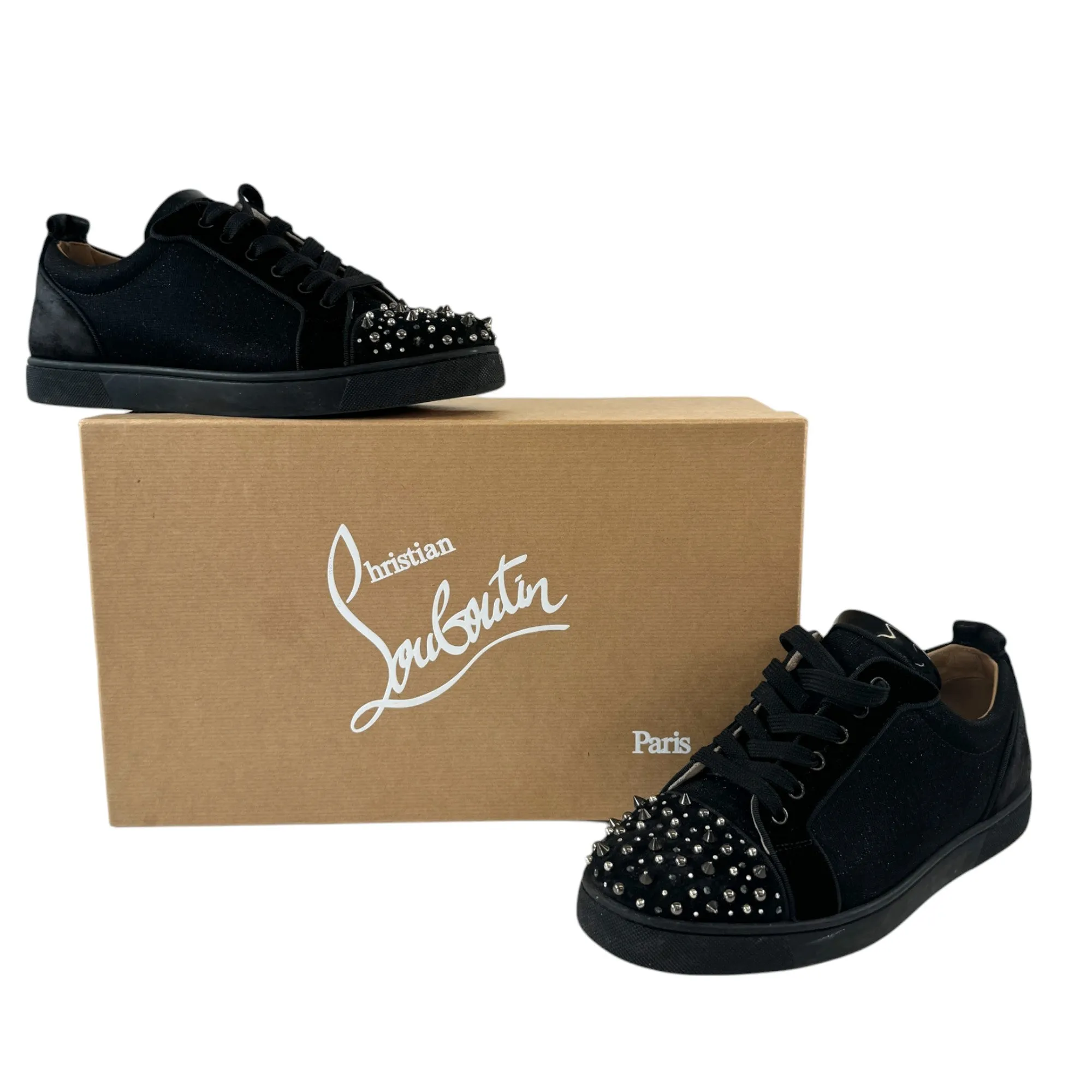 Men's Black Low Top Junior Spikes Trainers - Size EU 41 / UK 7