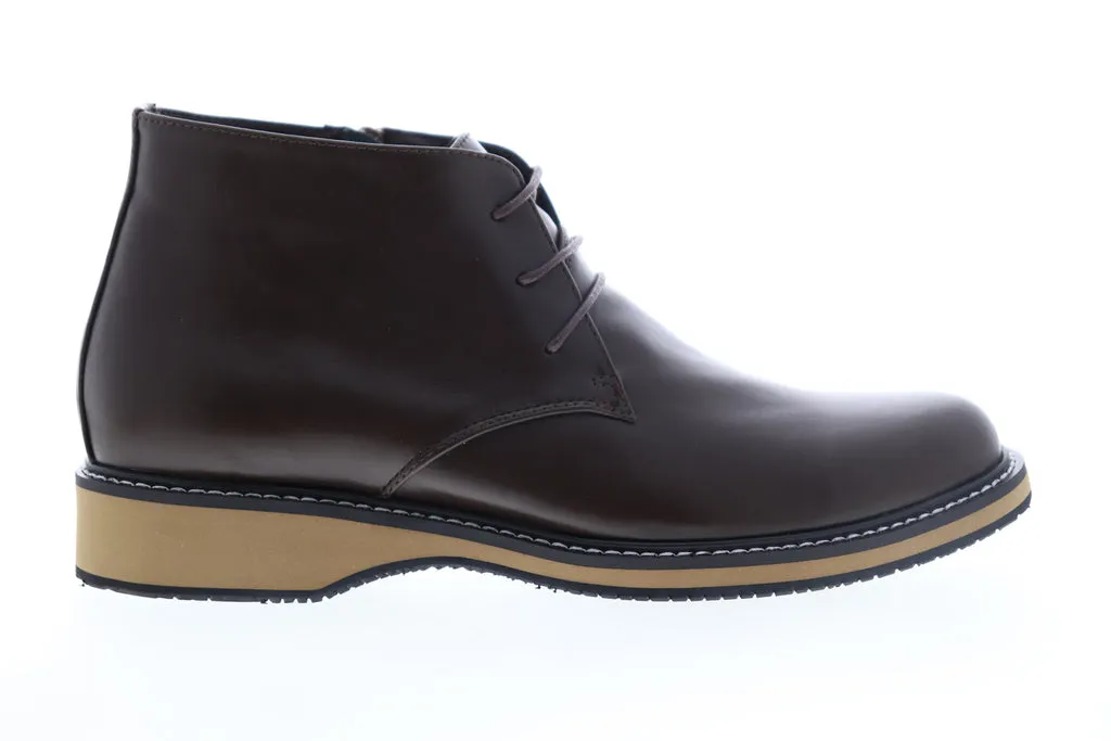 Men's Brown Leather Mid Top Chukka Boots by English Laundry