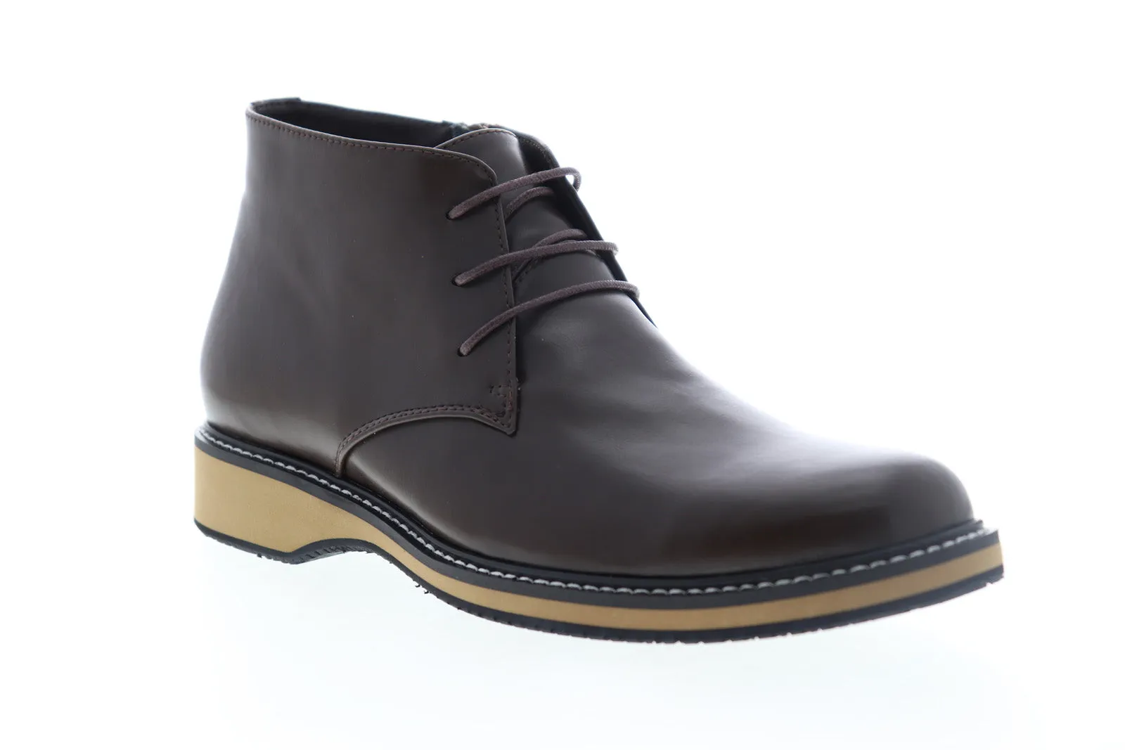 Men's Brown Leather Mid Top Chukka Boots by English Laundry