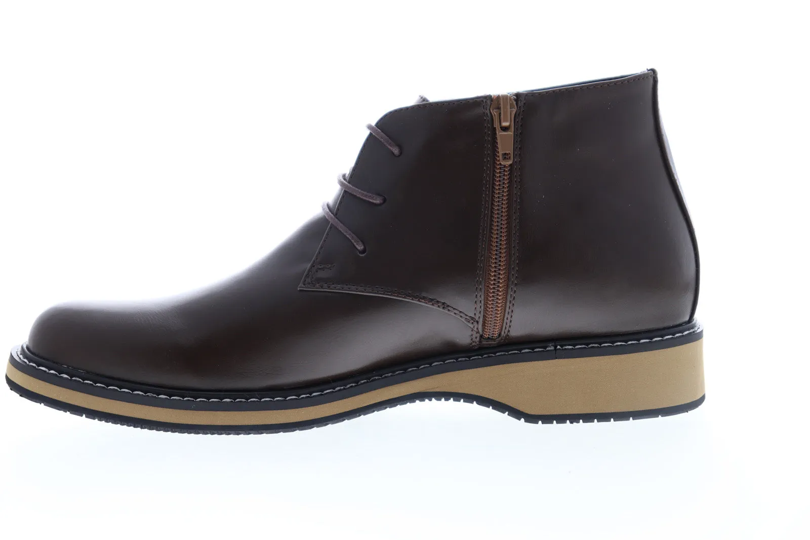 Men's Brown Leather Mid Top Chukka Boots by English Laundry