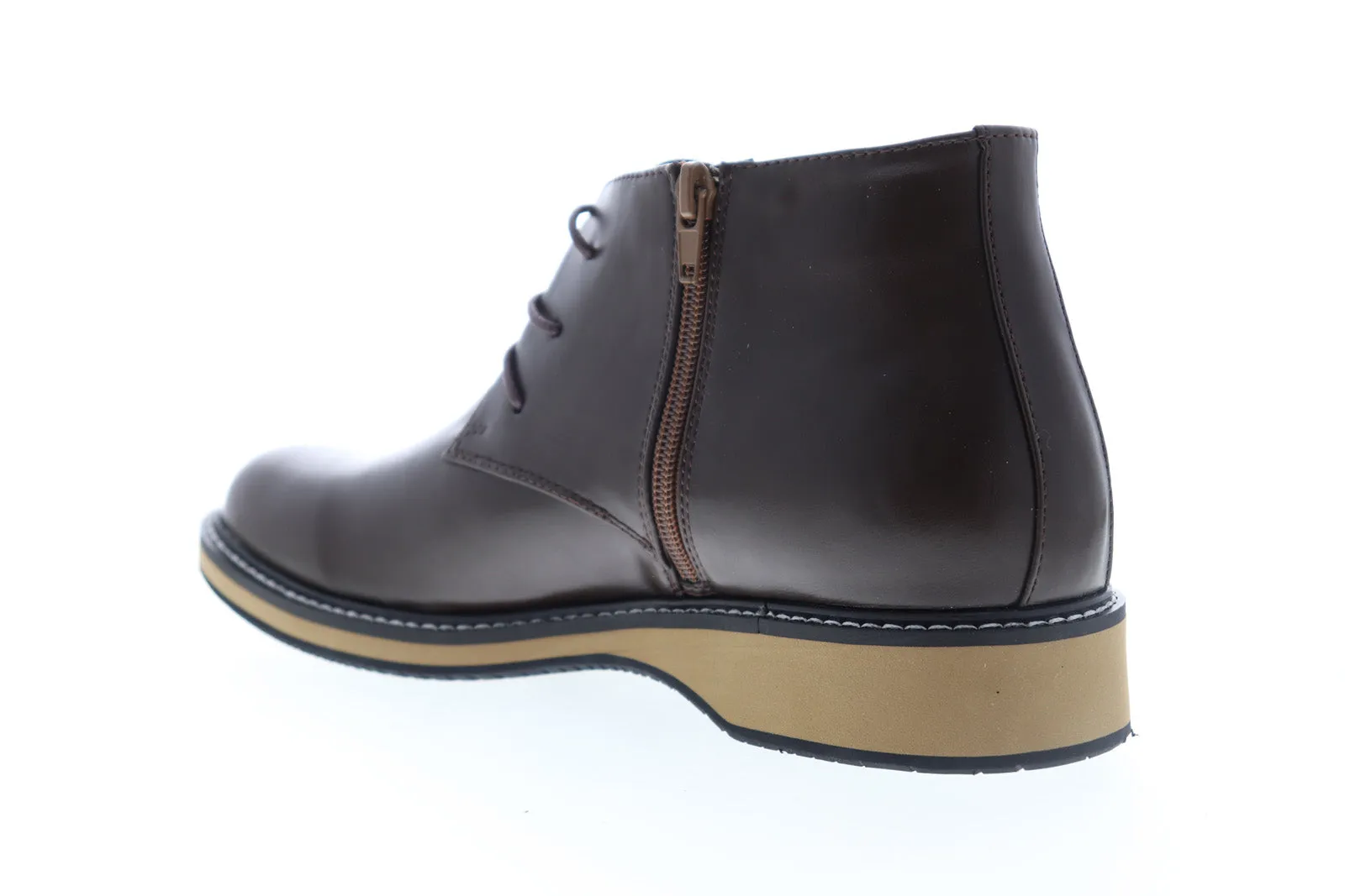 Men's Brown Leather Mid Top Chukka Boots by English Laundry