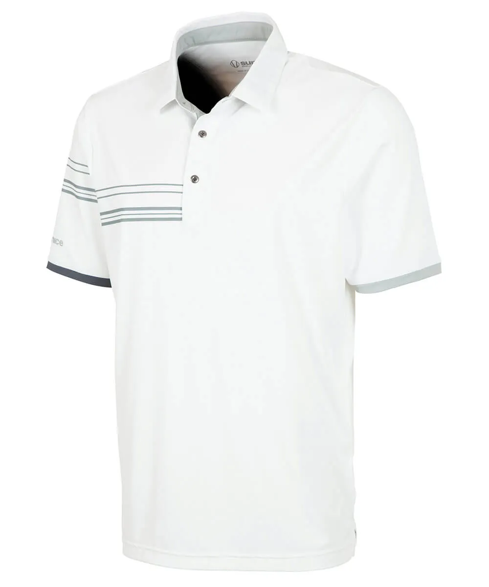 Men's Cooper Half-Stripe Short Sleeve Polo Shirt