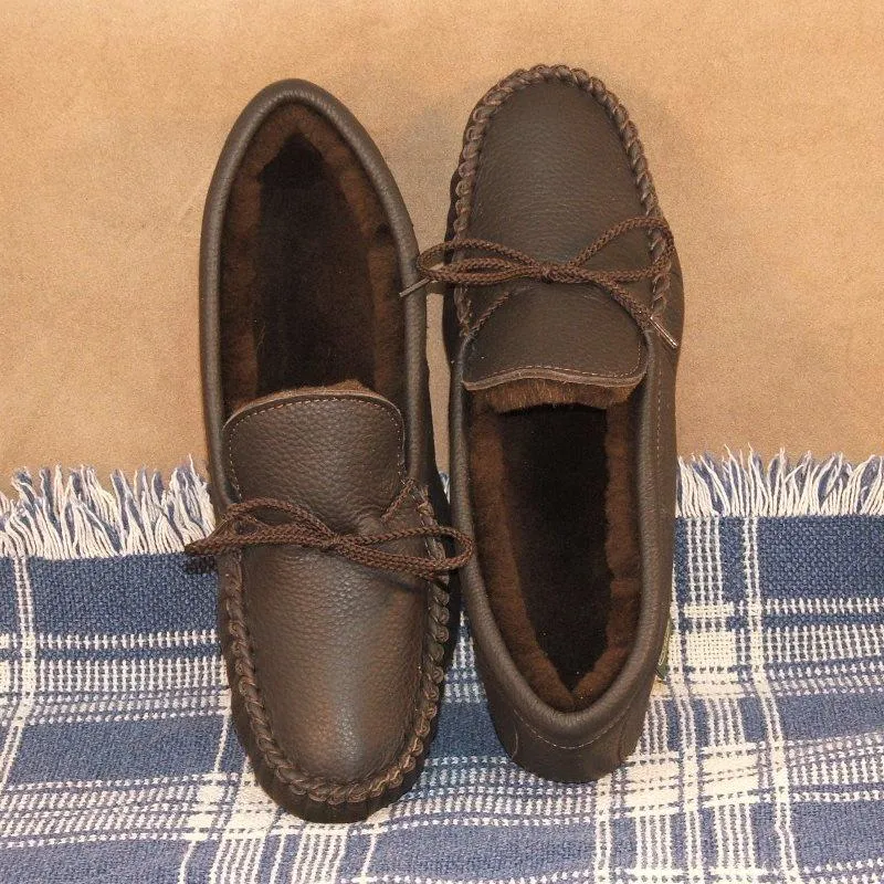 USA-Made Men's Sheepskin Slippers | Softsole Footskin 4400S