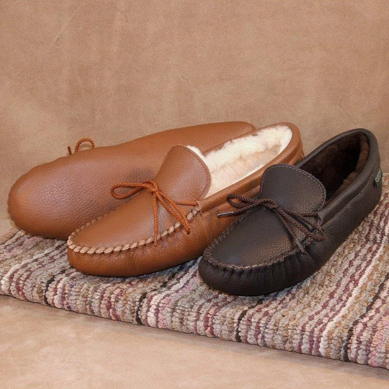 USA-Made Men's Sheepskin Slippers | Softsole Footskin 4400S