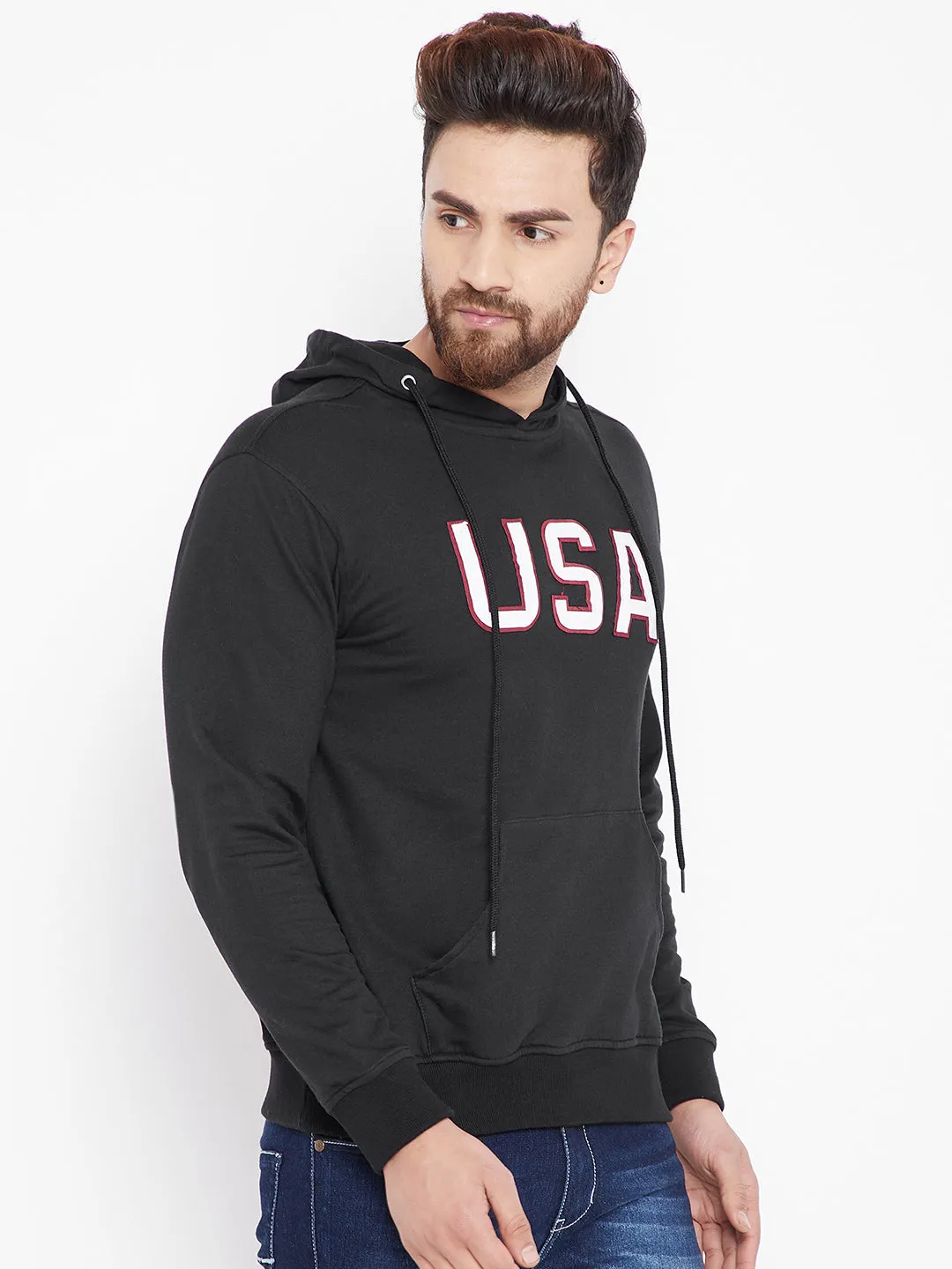 Mens Solid Black Sweatshirt