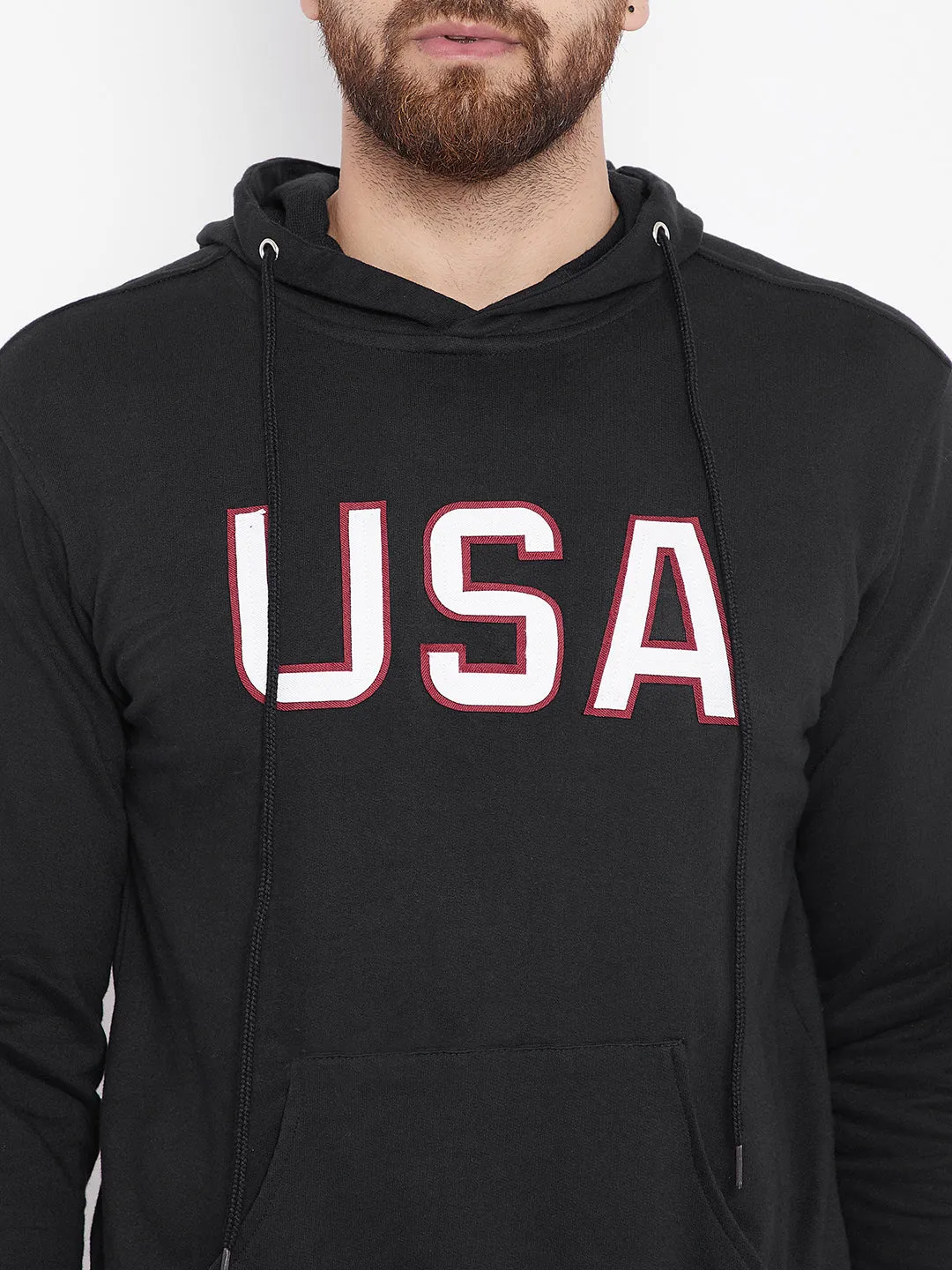 Mens Solid Black Sweatshirt