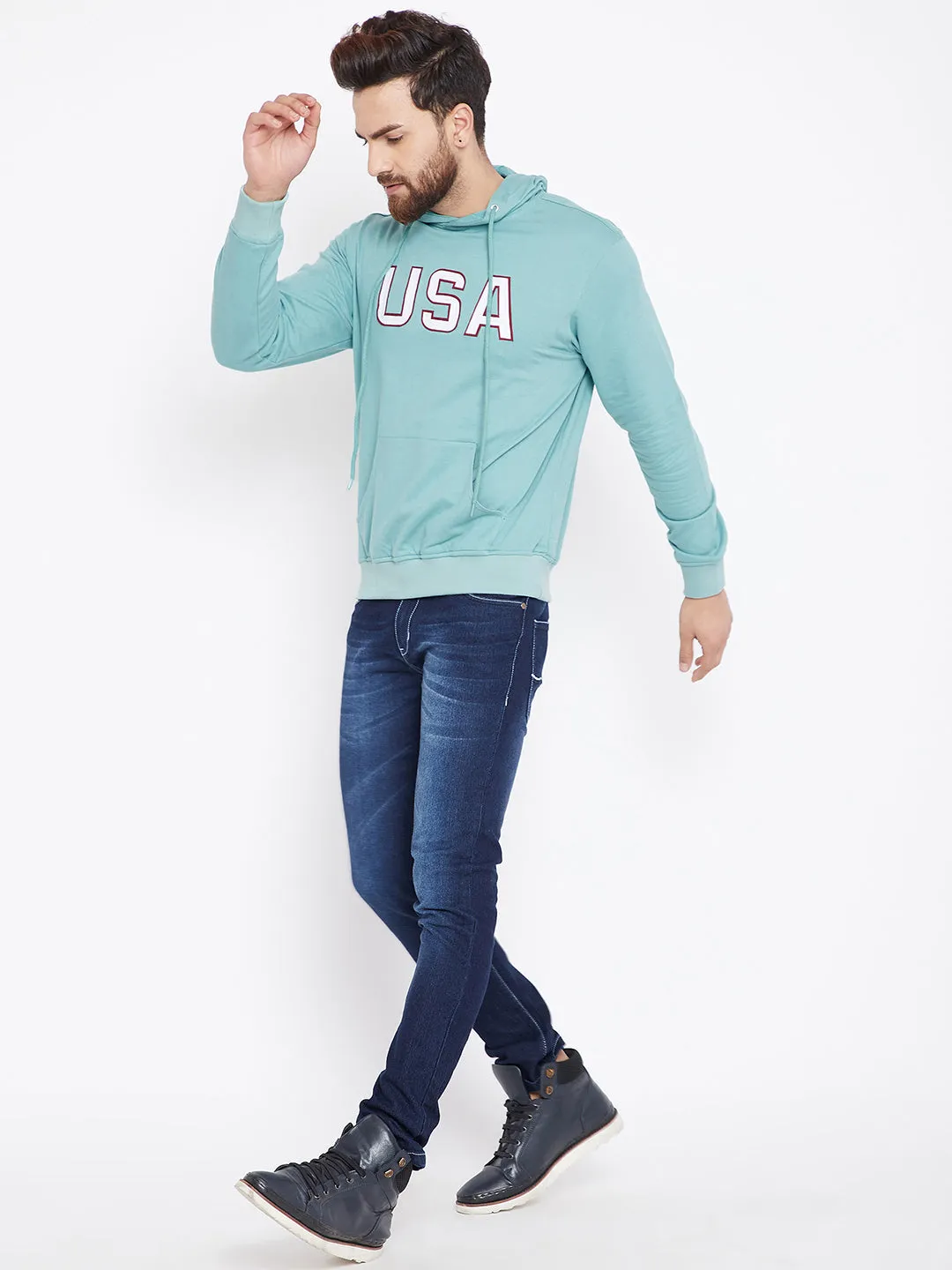 Mens Solid Periwinkle Sweatshirt