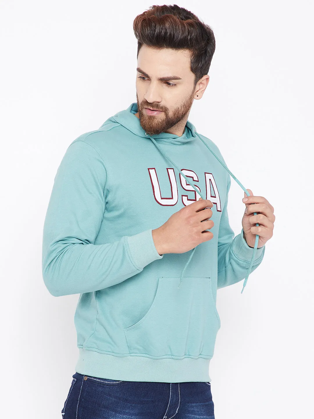 Mens Solid Periwinkle Sweatshirt