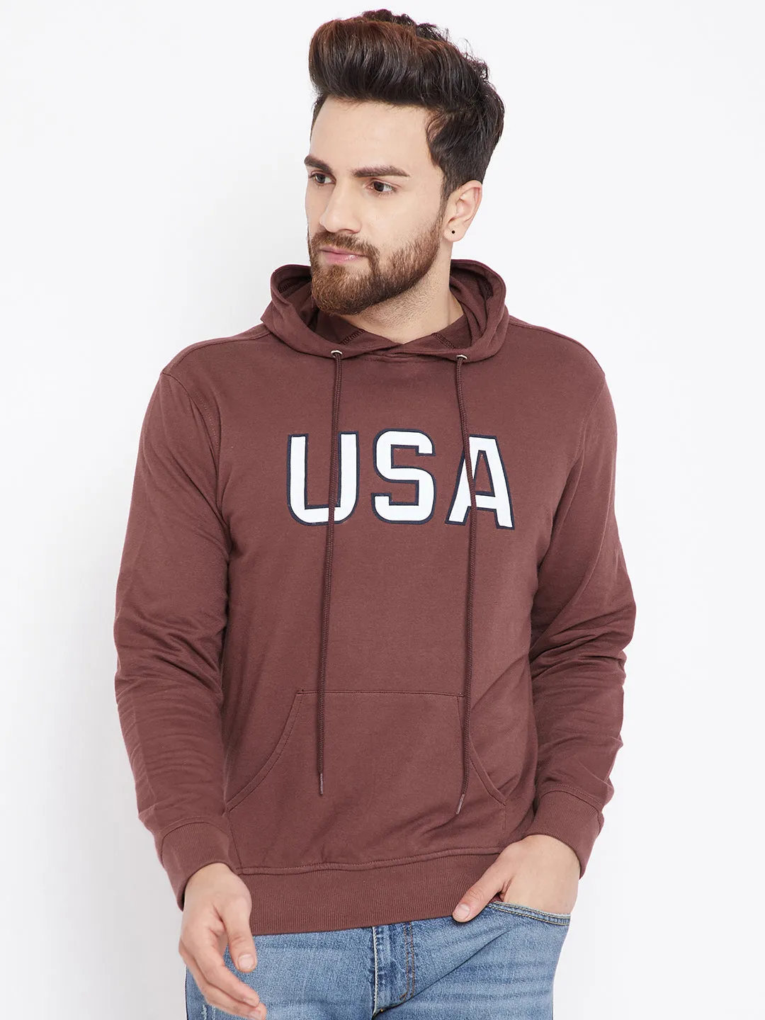 Mens Solid Wine Sweatshirt