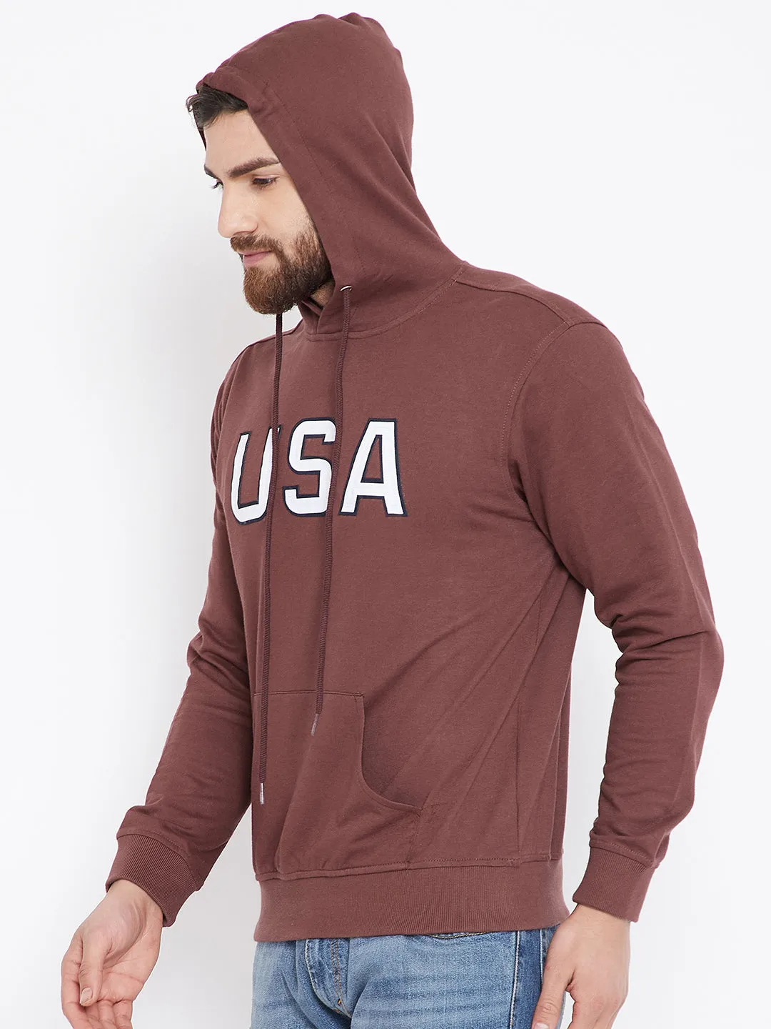 Mens Solid Wine Sweatshirt