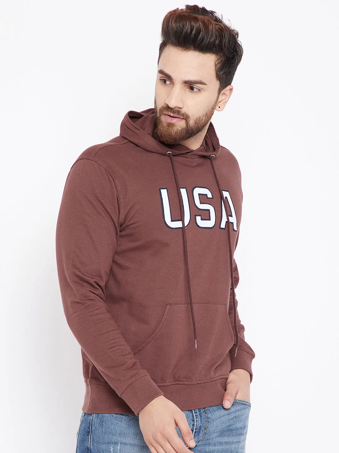 Mens Solid Wine Sweatshirt