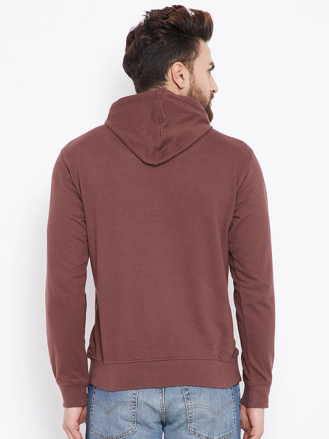 Mens Solid Wine Sweatshirt