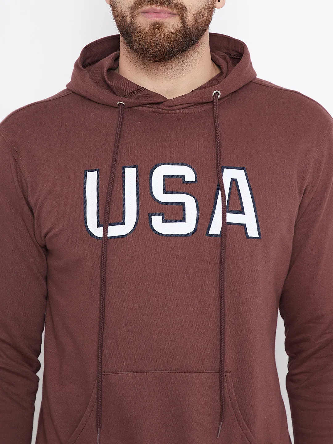 Mens Solid Wine Sweatshirt