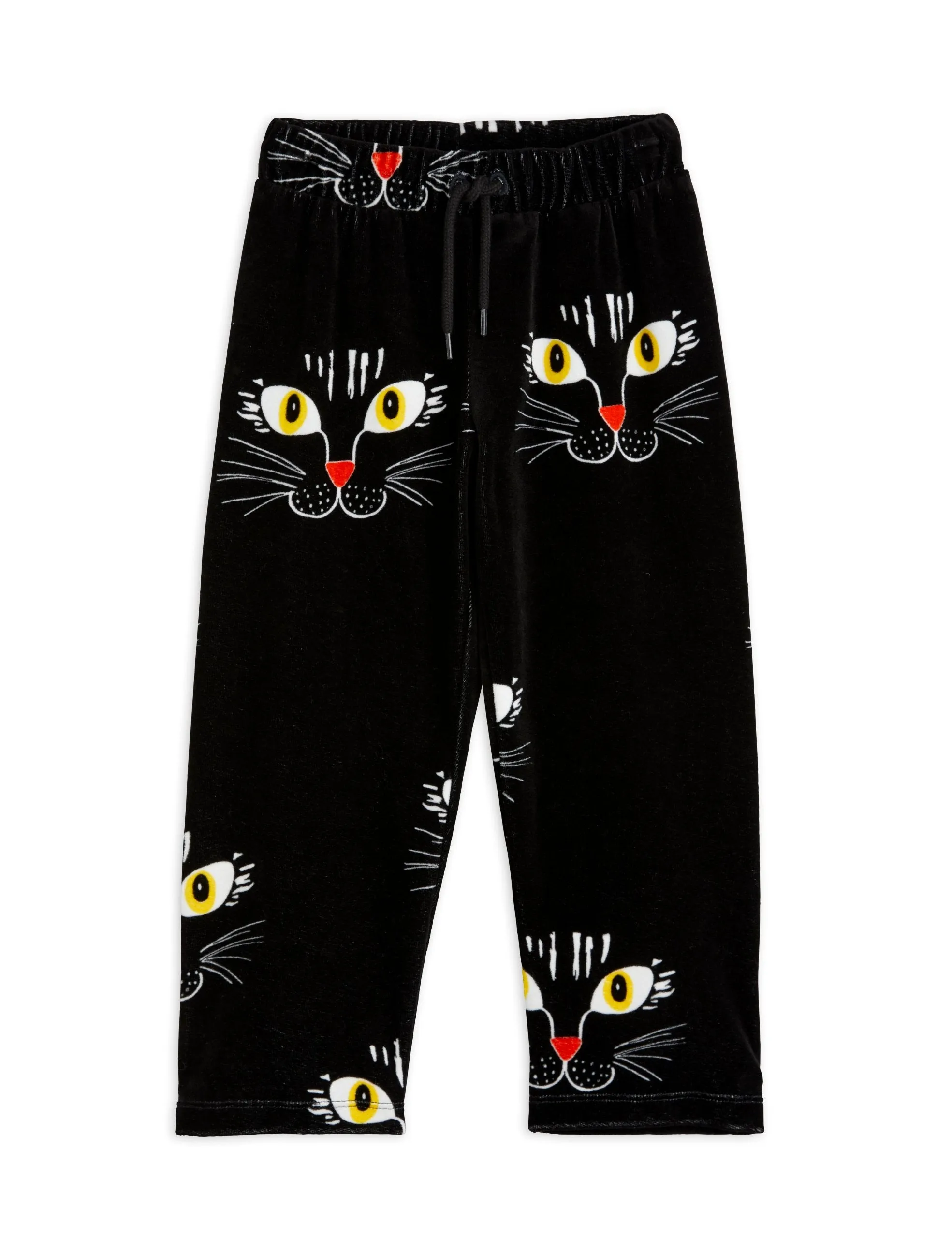 Mini Rodini Cat Face Velour Trousers