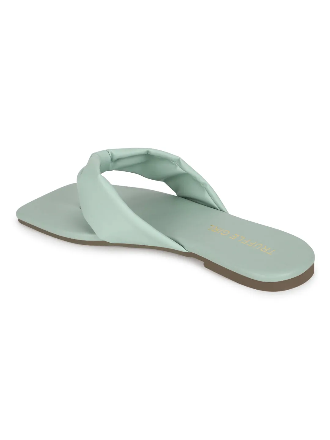 Mint Green PU Flip Flop Slippers (TC-ST-1216-MNT)