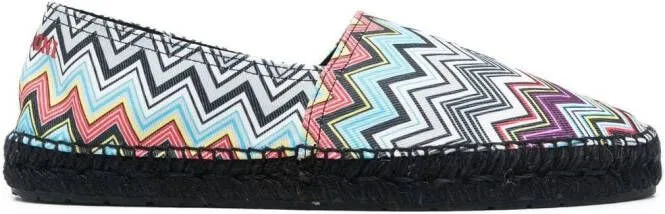 Missoni zig zag-woven espadrilles Black